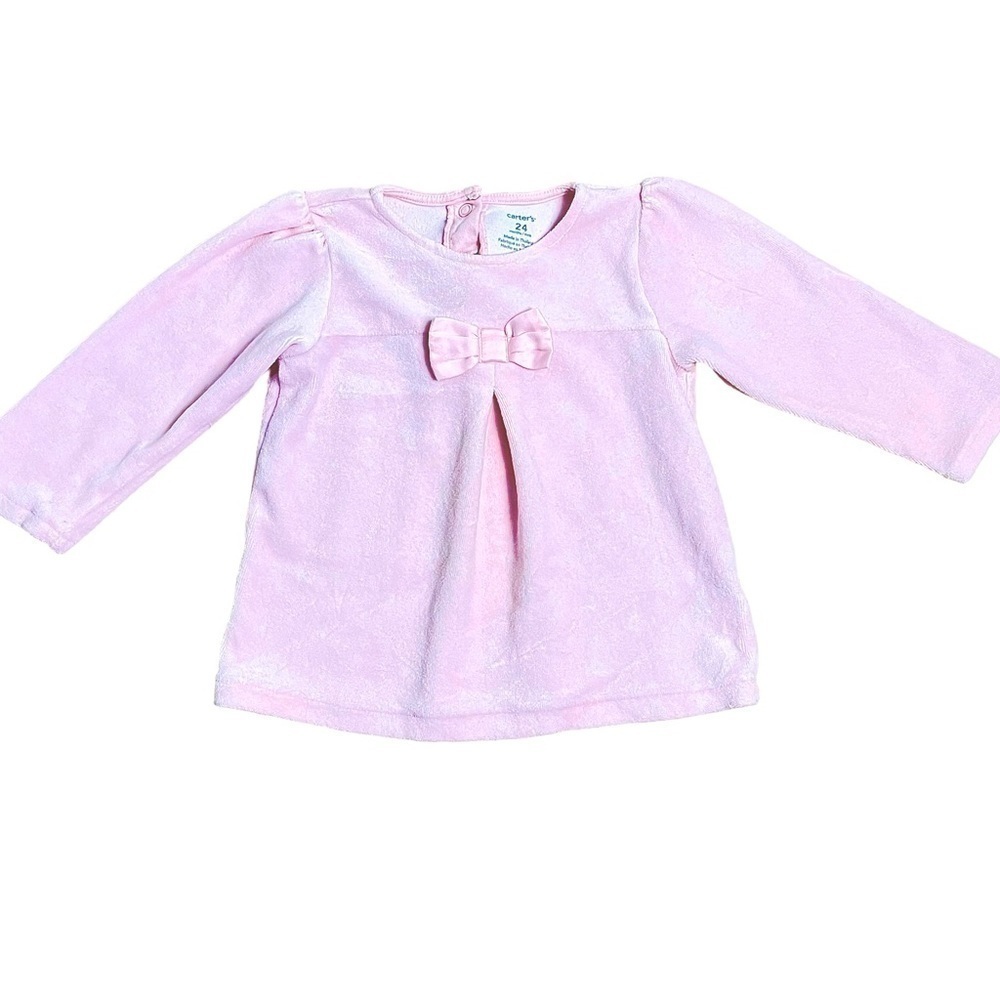 Carter’s Girl’s Pink Velour Long Sleeves Top 24 Months